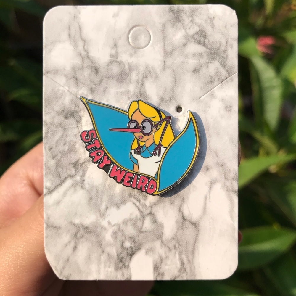Alice in Wonderland Stay Weird Disney Fantasy Pin